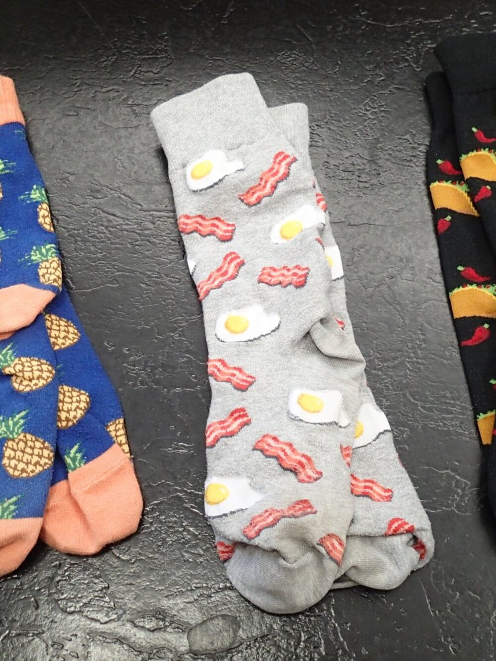 Men's Socks- set of 3 Food Themed